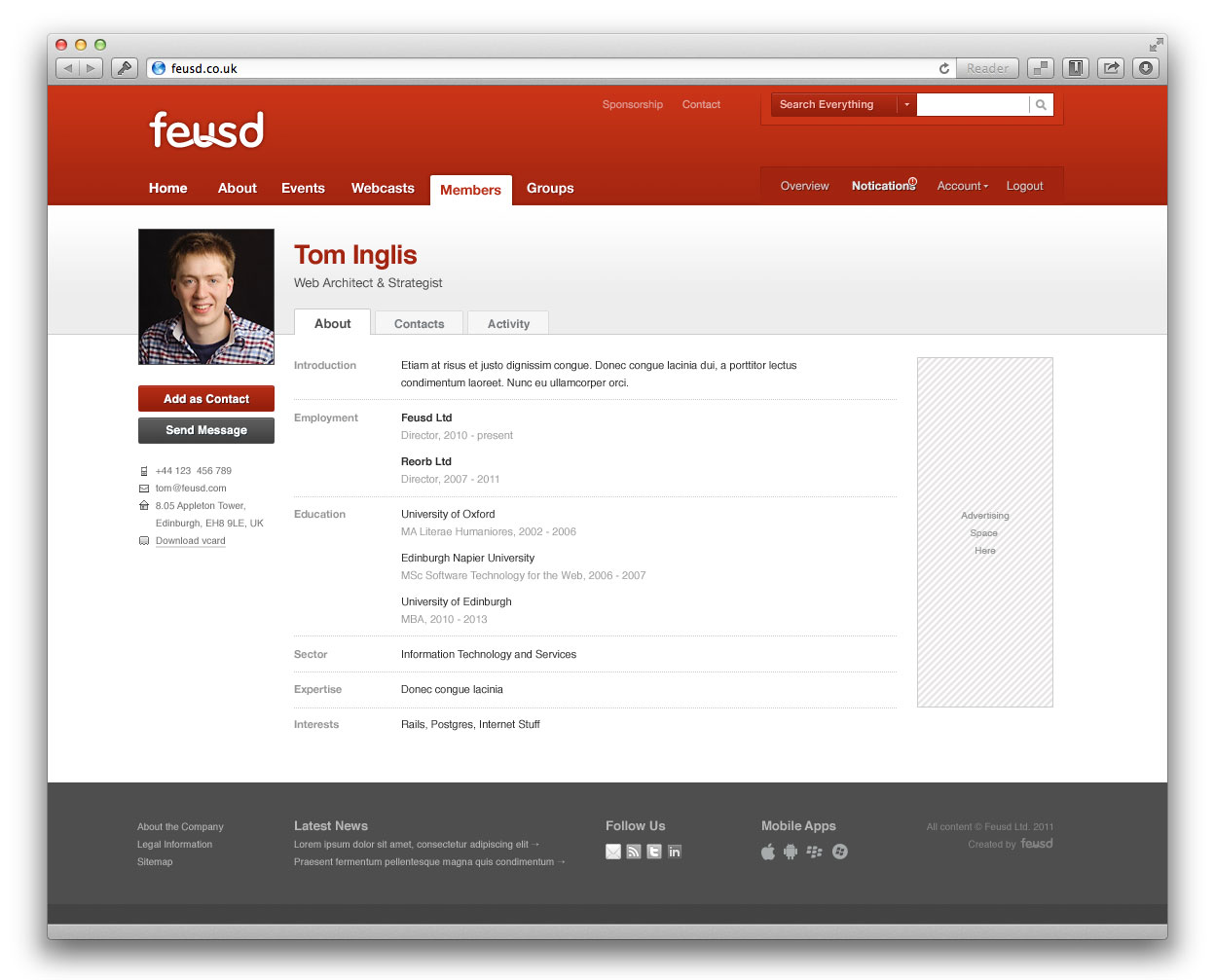 User Interface Design for
Feusd