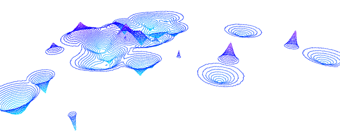 Alternative contour mapping approach explored in
Processing