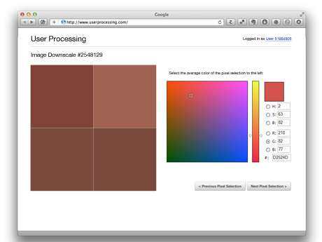 User processing for downsampling
images